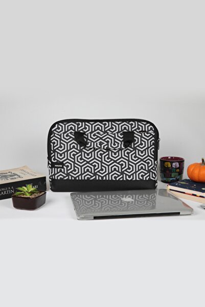 Moserini 14"-14.2" Patterned Macbook Air-pro Laptop Bag with Base Protection and Shoulder Strap - Rosetta
