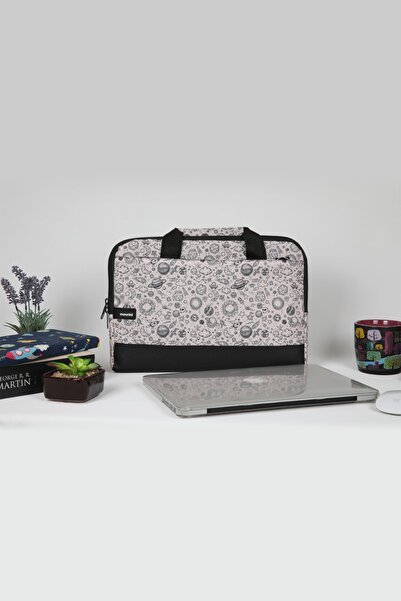 Moserini حقيبة كمبيوتر محمول منقوشة متوافقة مع Macbook Air-Pro مقاس 14 بوصة - 14.2 بوصة مع حماية للقاعدة وحزام كتف - مساحة