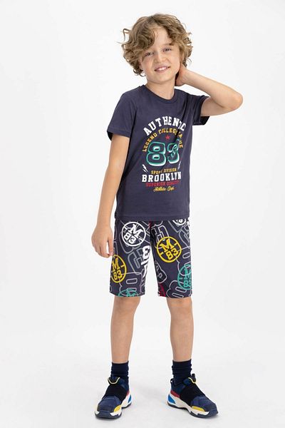 PJS Costum bermudă Rolypoly Antracit pentru băiat