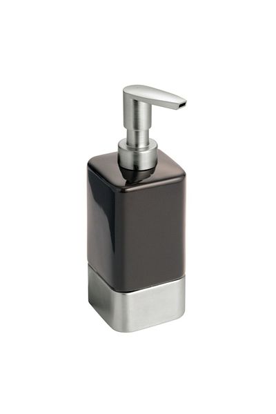 Bosphorus Liquid Soap Dispenser Cocoa Brown Colored Porcelain Long 7x7x19cm 400ml