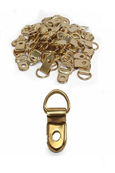 Dekoromi Telli Çerçeve Askısı 50 Adet 20x12mm Vidasız Altın Rengi