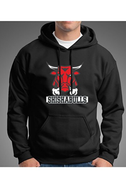 venüsdijital Shishabulls Розлючений бик Дизайн 3 Нитки Світшот з капюшоном