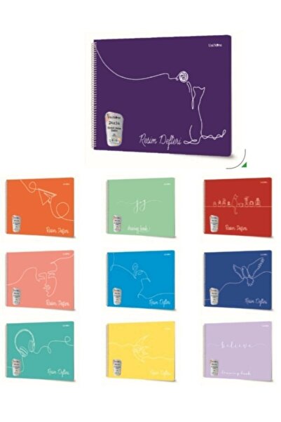 ÇİLEKHOME Çınar Dizayn Çınar Büyük Boy 35x50 Cm Resim Defteri 25 Yaprak Plast...