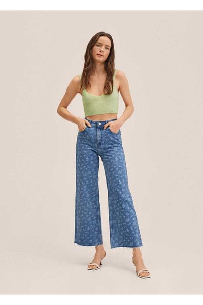 MANGO Woman Kurzes Strickoberteil