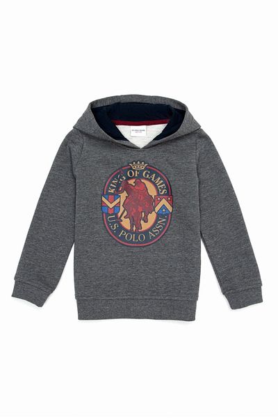 U.S. Polo Assn. Сив суичър за момче