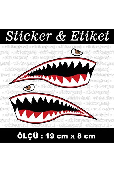 auto ملصق سمكة عين الأسنان - ملصق متوافق مع خوذة دراجة نارية زجاجية للكمبيوتر...