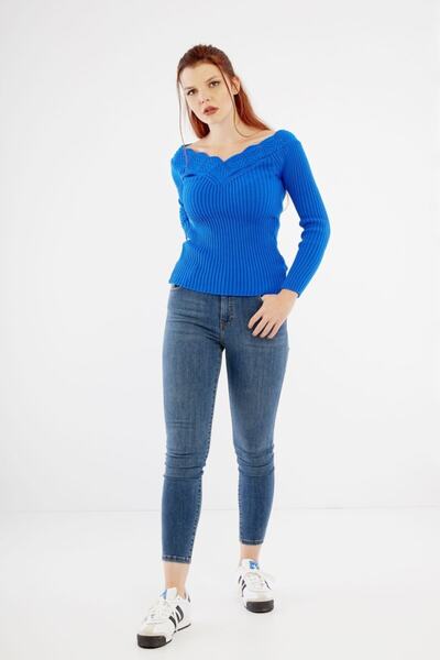 citycenterfashion Women's Large Size Saks Sweater Collar Guipure Cty-cnd-11903b