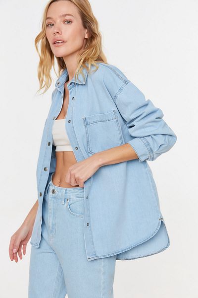 Trendyol Collection Farmerkék ing - TWOSS22GO0185