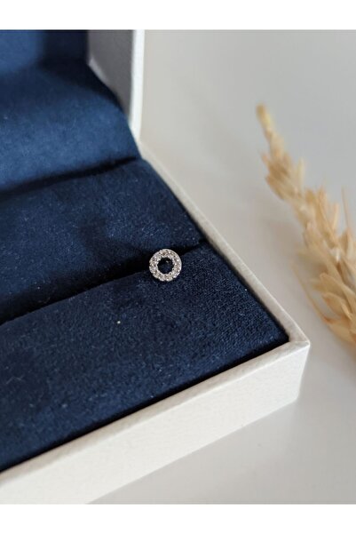 SU PERİSİ TAKI BİJUTERİ Cerrahi Çelik Gümüş Zirkon Taşlı Halka Model Piercing , Tragus