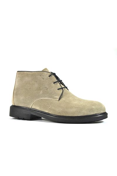 Onlo Ανδρικές μπότες Nubuck Leather Sand Tied Casual Classic