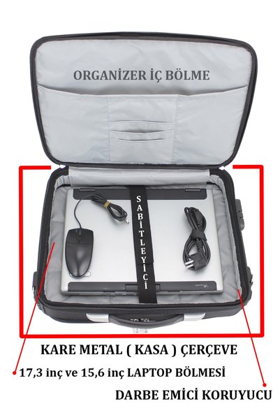 LOS ANGELES POLO CLUB Functional Hand and Shoulder Bag 17.3 Laptop Compartments with Shoulder Strap Waterproof Fabric