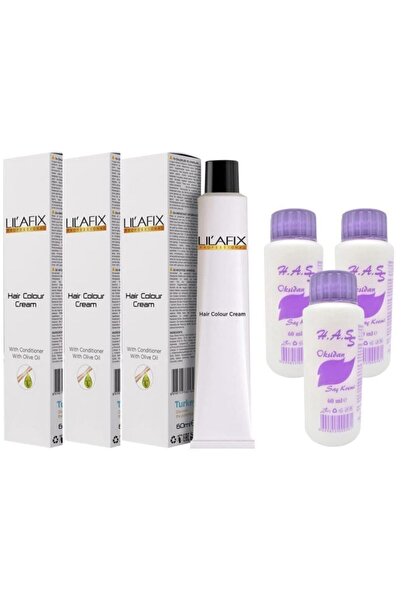 Lilafix Saç Boyası Şarap Kızılı-4/65 60 Ml. H.a.ss Oksidan 60 Ml. (3'ER ADET)