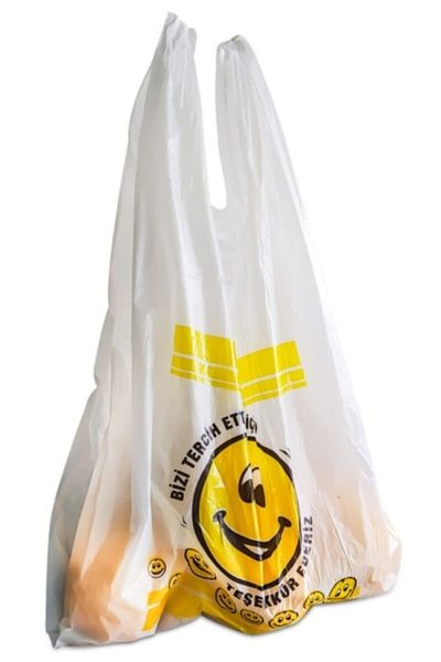 SARAY AMBALAJ Smiling Face Printed Roll Bag Small