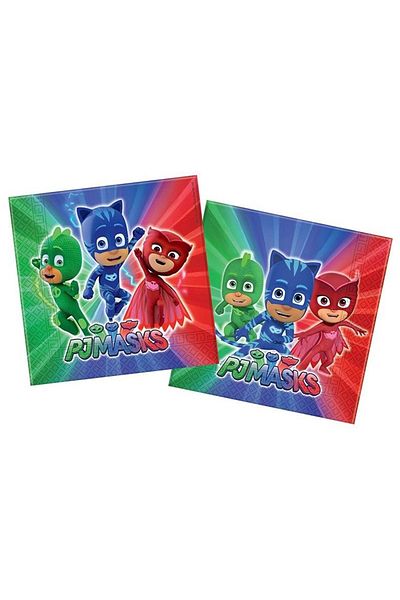 Parti dolabı Σετ 16 Pijamaskeliler Χαρτοπετσέτα Pj Masks Χαρτοπετσέτα γενεθλίων