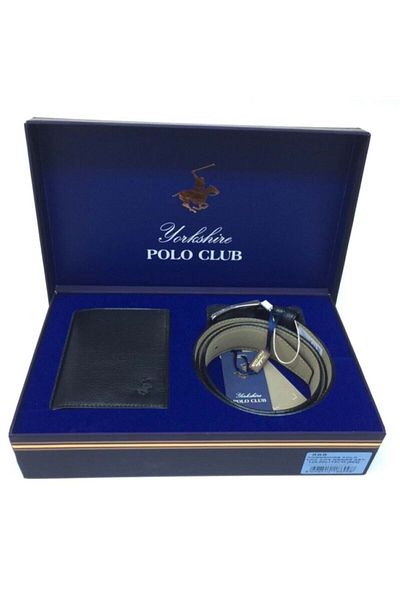 Yorkshire Polo Club Polo Club Leather Wallet Belt 2-Piece Groom's Dowry Set Set