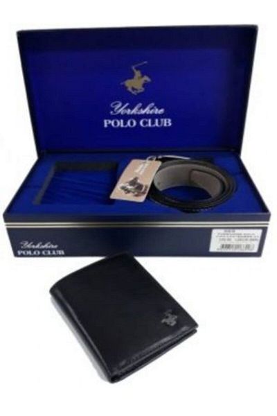 Yorkshire Polo Club Polo Club Leather Wallet Belt 2-Piece Groom's Dowry Set Set