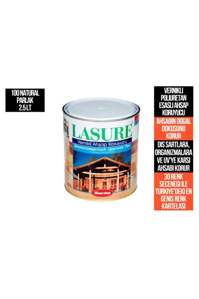 Senta Lasure Ahşap Koruyucu Vernik 2.5 Lt 100 Şeffaf Parlak (PİNOTEKS VERNİK)