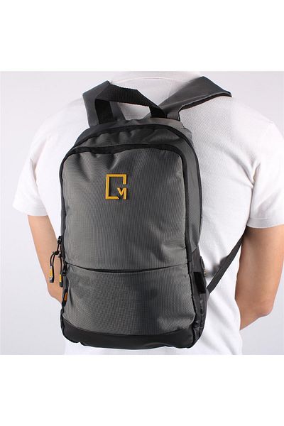Bagacar Mega Model 1028 Gray Men's Premium Backpack