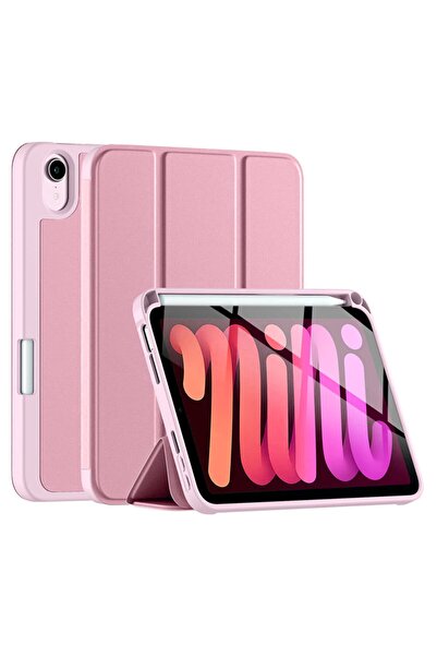 NovStrap Ipad Mini 6 Uyumlu Kılıf A2567 A2568 A2569 Premium Smart Mıknatıslı Kapak + Kalem Yuvası