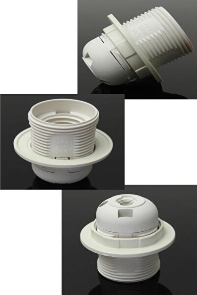 Şahnet E27 Beyaz Dişli Duy -avize Duy,masa Lambası Duyu , Abajur Duyu