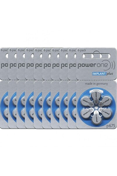 powerone Implant Plus 675 Numara Işitme Cihazı Pili 10 X 6 Lı Paket 60 Adet