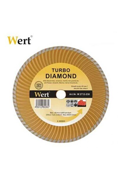 WERT 2712-230 Turbo Kanallı Elmas Testere (230MM)