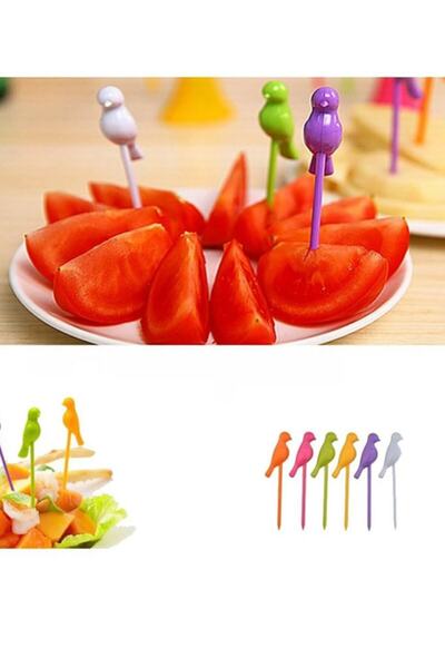 Kenpool Kokteyl Kuş Kürdanlar Parti Seti Kanepe Meyve Servis Kürdanı 12 Adet