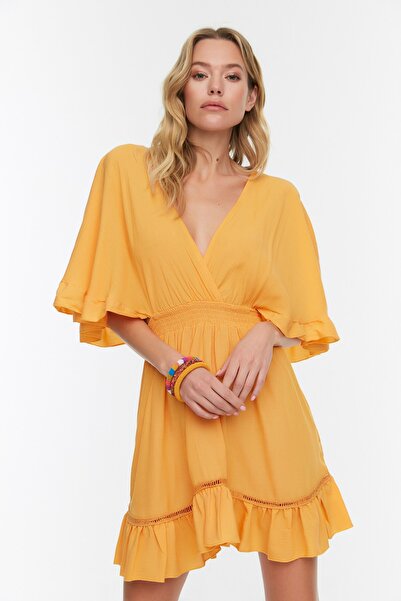 Trendyol Collection Dress - Yellow - Ruffle hem