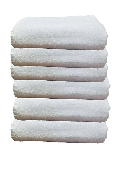 Elmira Textile Συσκευασία 6 Αθλητική Πετσέτα Κομμωτηρίου Χεριών Μικροϊνών που δεν απομακρύνει τη βαφή 50x90
