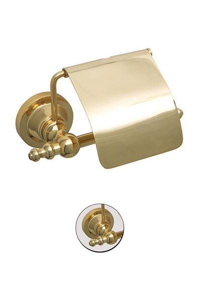 Maya Ottoman Pvd Gold Covered Paper Holder 100% Brass