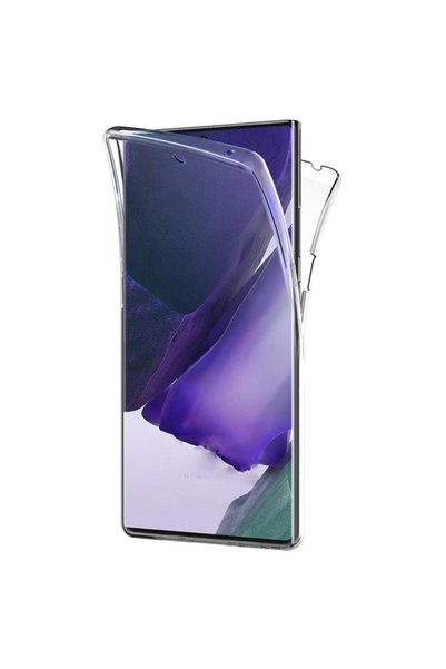 TEKNOMODA Samsung Galaxy Note 20 Ultra 360 Kılıf Şeffaf Ön Arka Silikon