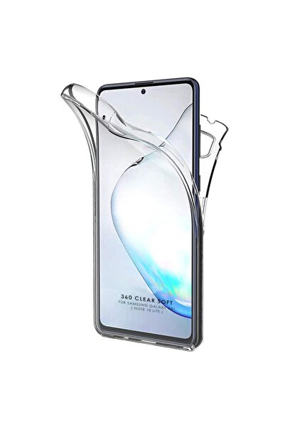TEKNOMODA Samsung Galaxy Note 10 Lite 360 Kılıf Şeffaf Ön Arka Silikon