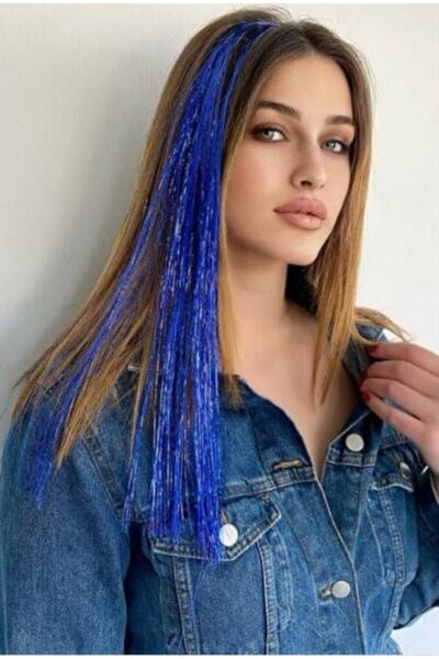 EFLAMEL DESING Glitter pentru păr Hair Tinsel Glitter pentru păr albastru