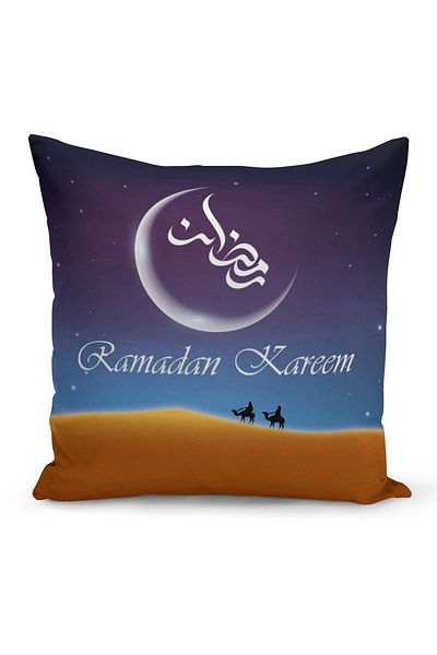 Filamente Husă de pernă cu model special Ramadan, imprimată digitală, cu două fețe