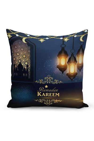 Filamente Husă de pernă cu model special Ramadan, imprimată digitală, pe două fețe