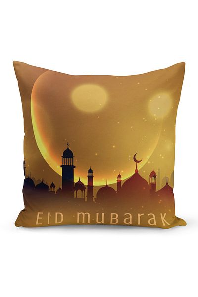 Filamente Ramadan Special Patterned Double Sided Digital Printed Throw Pillow Cover