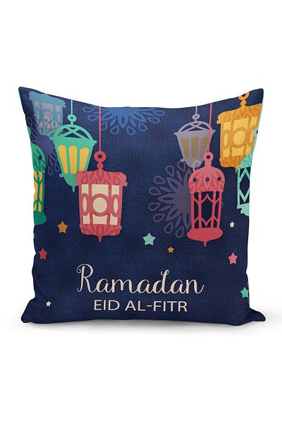 Filamente Husă de pernă cu model special Ramadan, imprimată digitală, cu două fețe