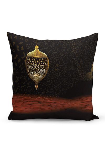 Filamente Ramadan Special Patterned Double Sided Digital Printed Throw Pillow Cover