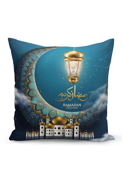 Filamente Husă de pernă cu model special Ramadan, imprimată digitală, pe două fețe