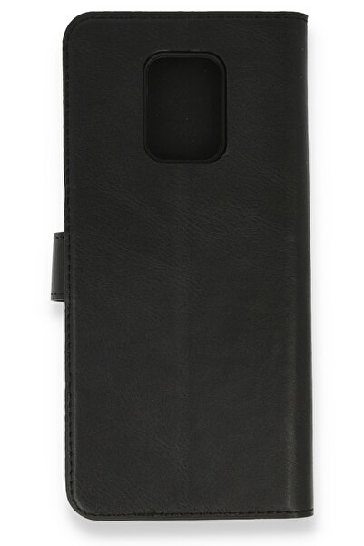 Nevarium Xiaomi Redmi Note 9 Pro Kılıf Kapaklı Cüzdan Standlı Deri - Siyah