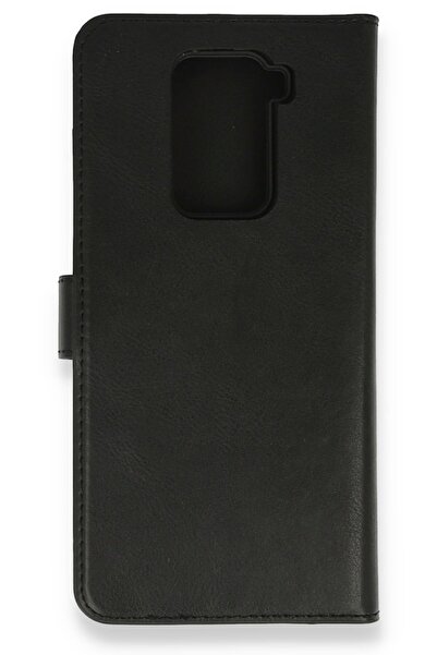 Nevarium Xiaomi Redmi Note 9 Kılıf Kapaklı Cüzdan Standlı Deri - Siyah