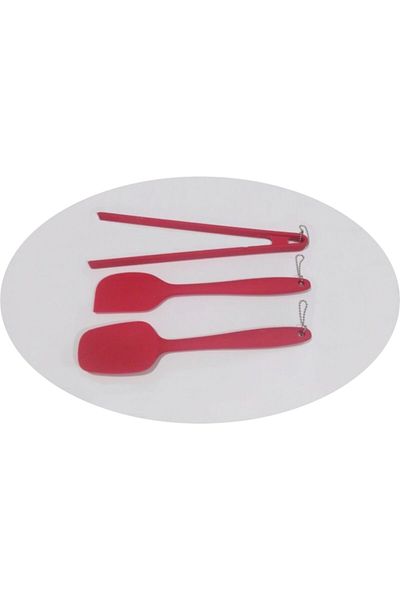 Ün-Ev Silicone 3-Piece Spatula-Tongs Set