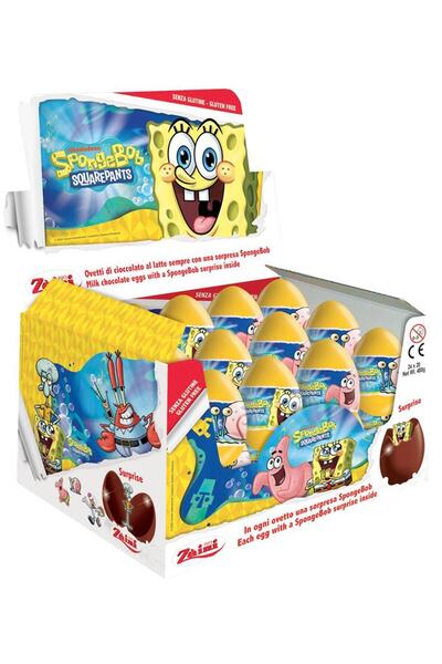 Zaini Spongebob Süngerbob Yumurta Çikolata Chocolate Eggs Lisanslı Sürpriz Yu...