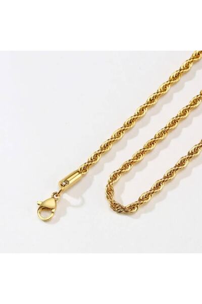 moderntakıdesign Burgulu Sarı Renk Unısex Zincir Kolye