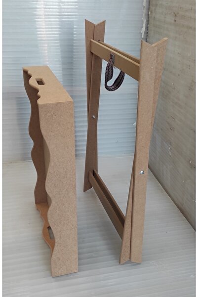 Ahşaplar Colorful Paintable Mdf Footed Tray, Stylish and Functional Decoration Piece