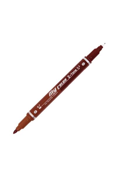 Dong-A My Color 2tone Çift Uçlu Keçeli Kalem Brown-olive Brown 31/41
