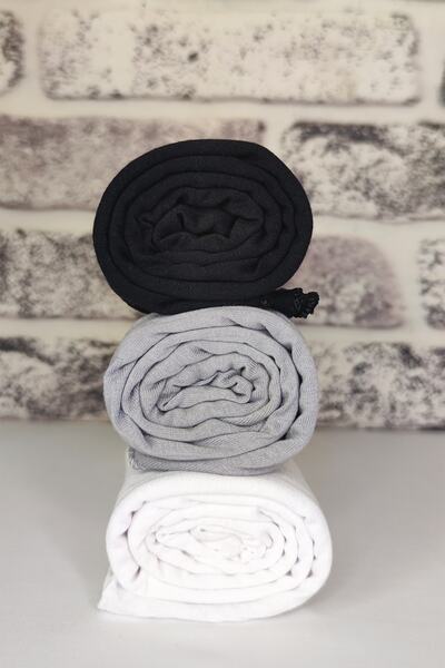 Larissa Scarf Σάλι από χτενισμένο βαμβάκι 3 τεμαχίων
