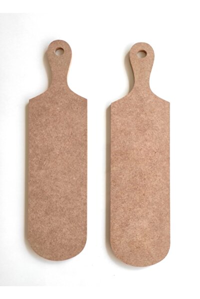 DEKOLOBİ 2'li Uzun Supla  Sunumluk  Ham Mdf Boyanabilir Obje