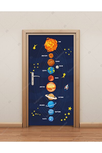 bakposter Gezegenler Kapı Giydirme 100x200 Cm - Folyo Sticker