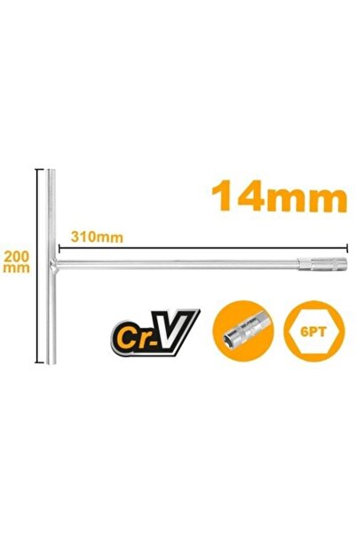 Ingco مفتاح ربط على شكل حرف T مقاس 14 مم